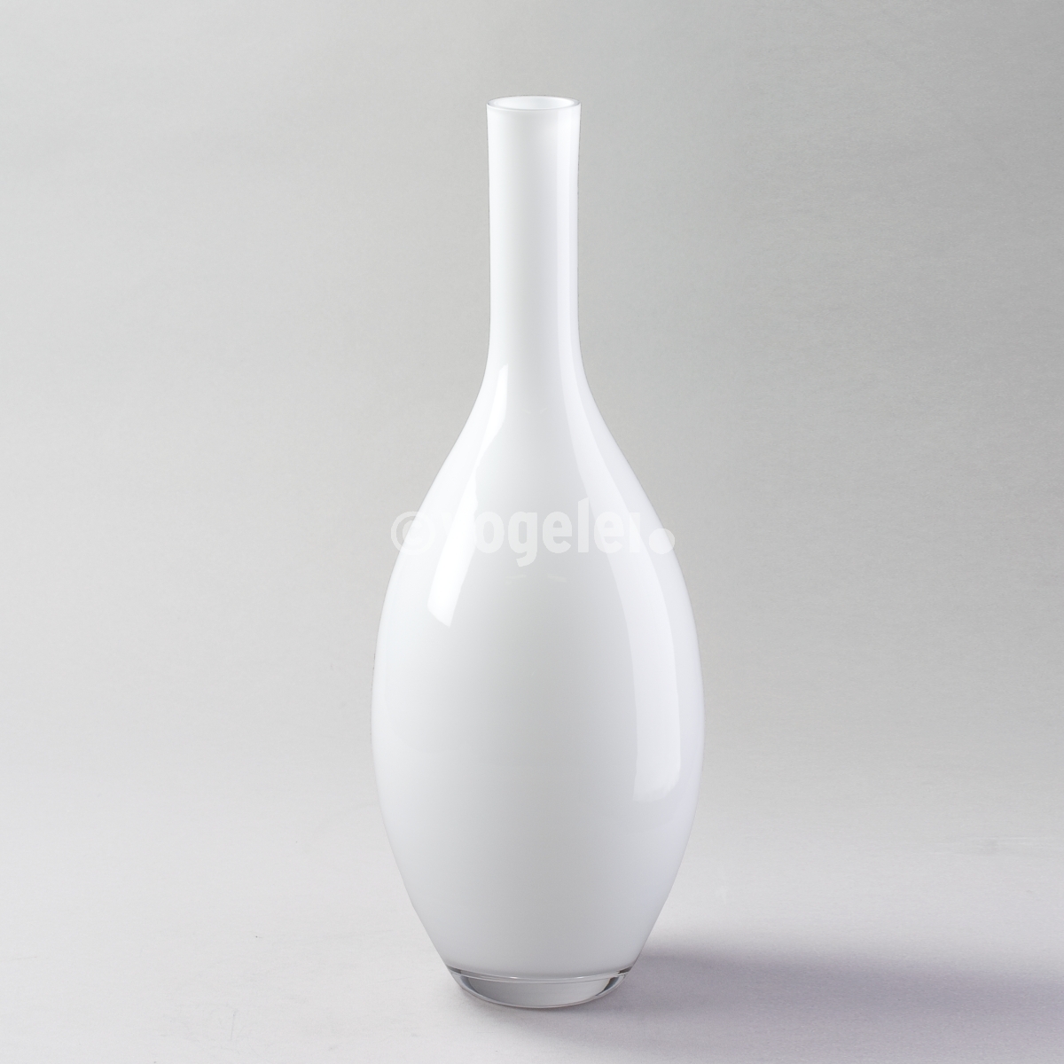 Vase Bulbo 53, Glas, H 53 cm, Weiss