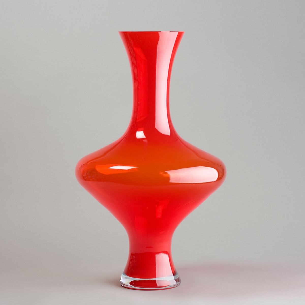 Vase Loulou maxi, Glas, H 60 cm, Rubin transparent;