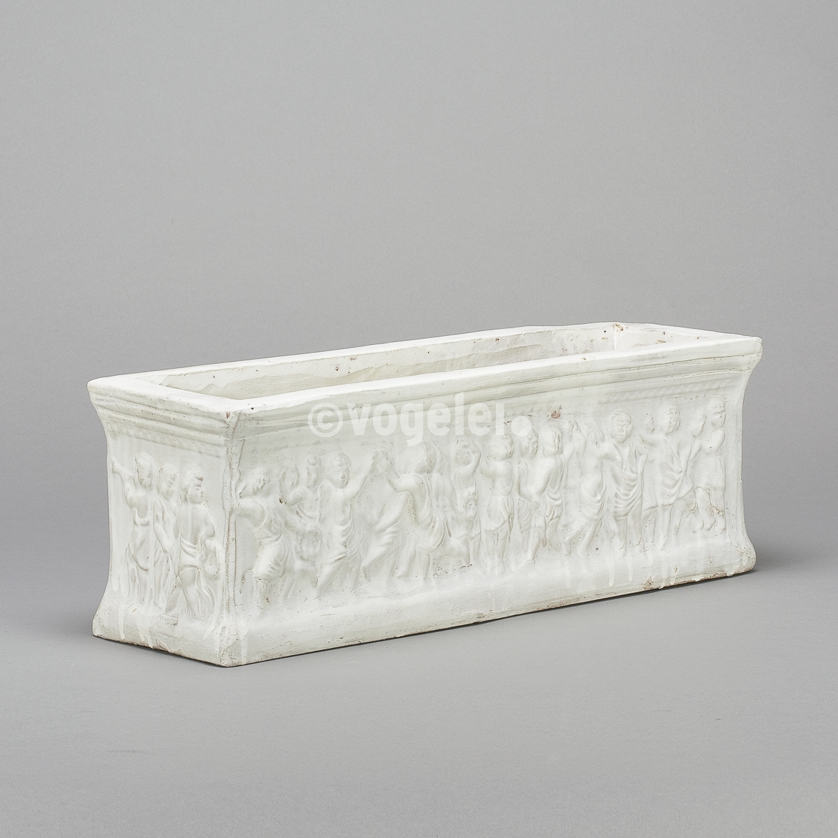 Jardiniere, Terra, B 54 x H 19 x T 17 cm, Altweiss