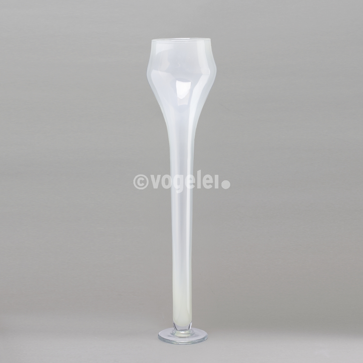 Tulpenvase 80, H 80 cm, Glas, Creme