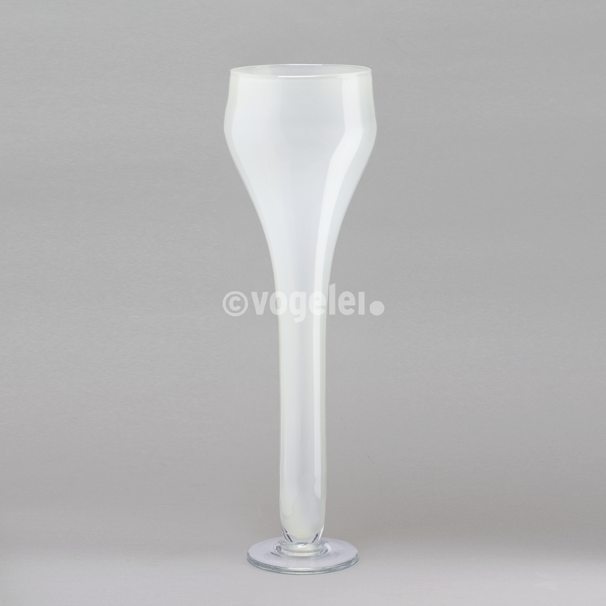 Tulpenvase 60, H 60 cm, Glas, Creme