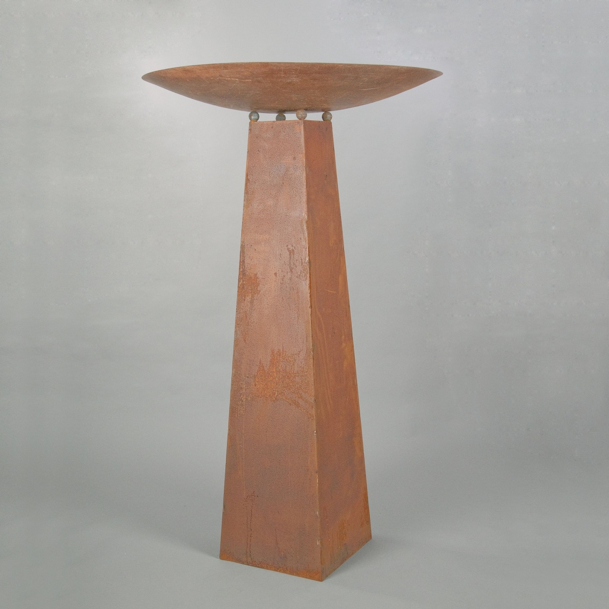 Schale, Eisenblech, D 80 cm, Edelrost;