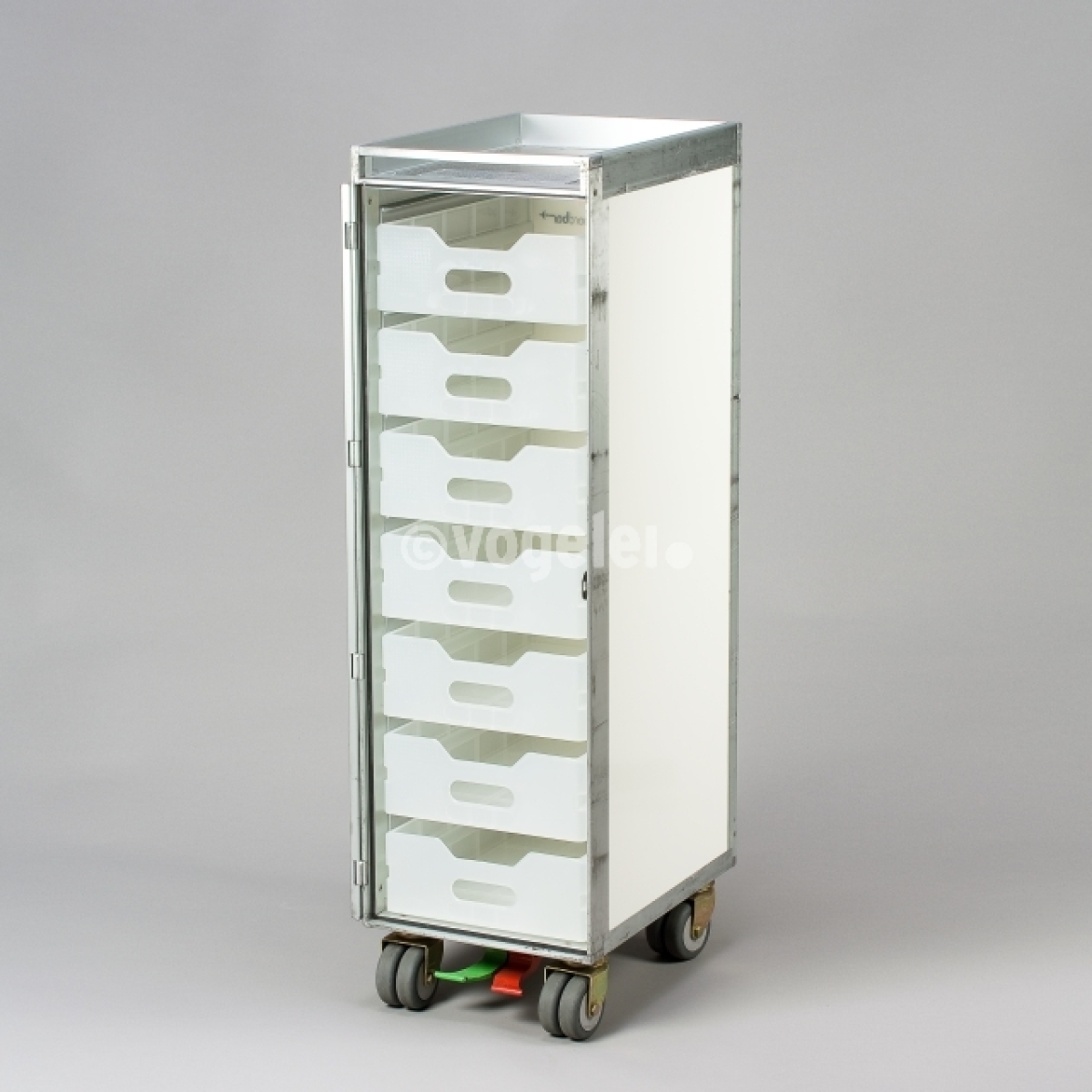 Flugzeugtrolley, H 103 x T 40,4 x B 30,5 cm, Weiss