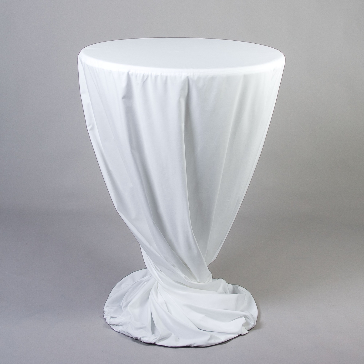 Husse Stehtisch D 80 cm, NTCS, bodenlang, Weiss;