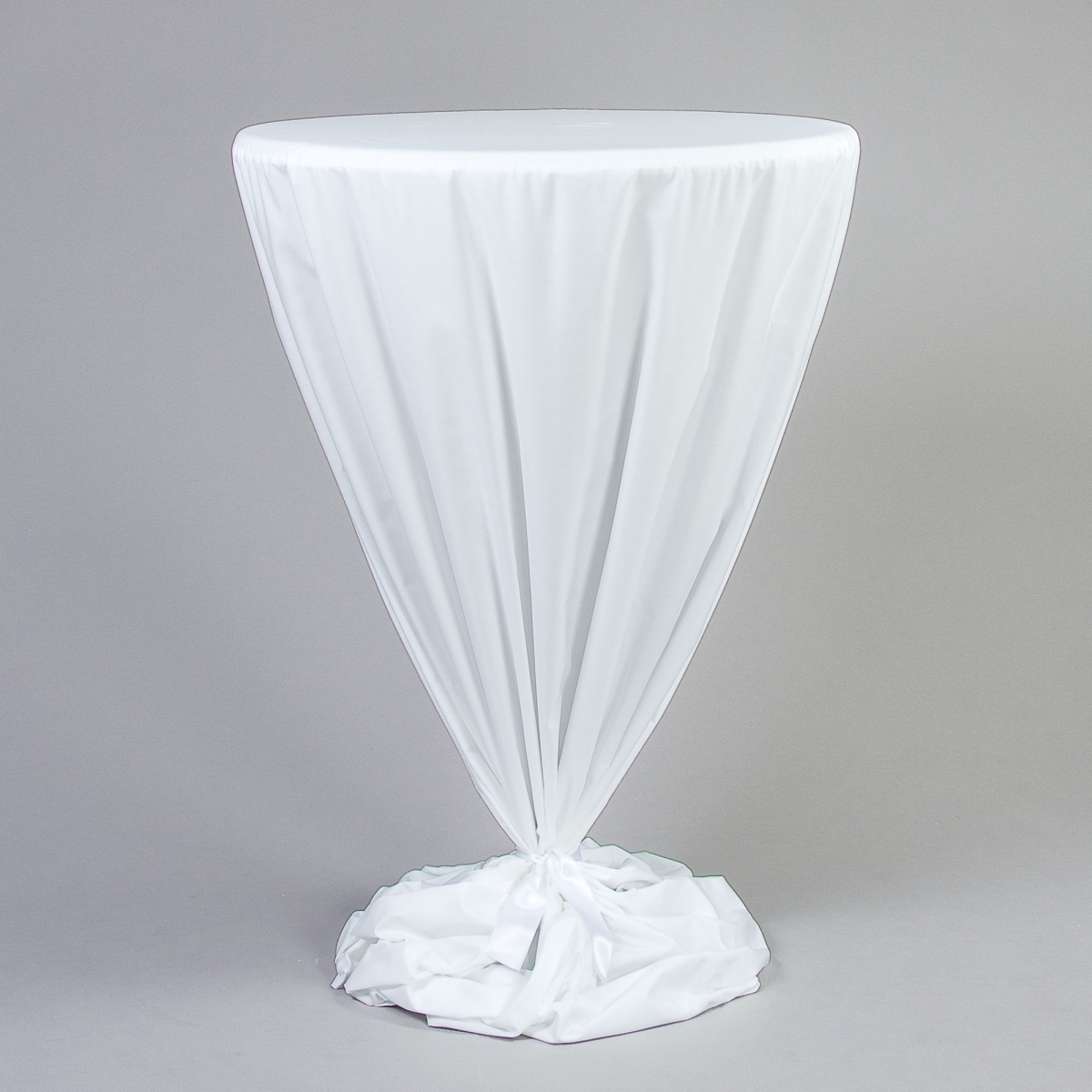 Husse Stehtisch D 80 cm, NTCS, bodenlang, Weiss;
