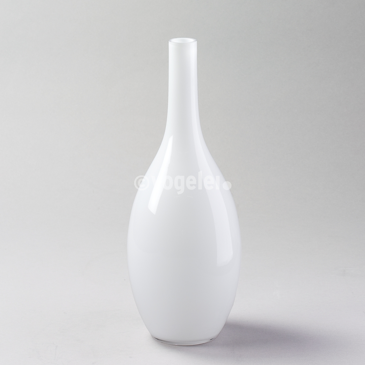 Vase Bulbo 40, Glas, H 40 cm, Weiss