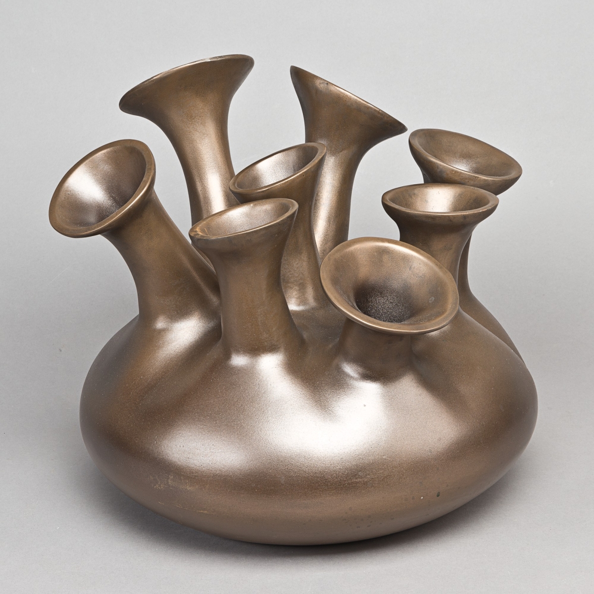 Vase JELLY, D 45 x H 40 cm, GFK, Bronze;