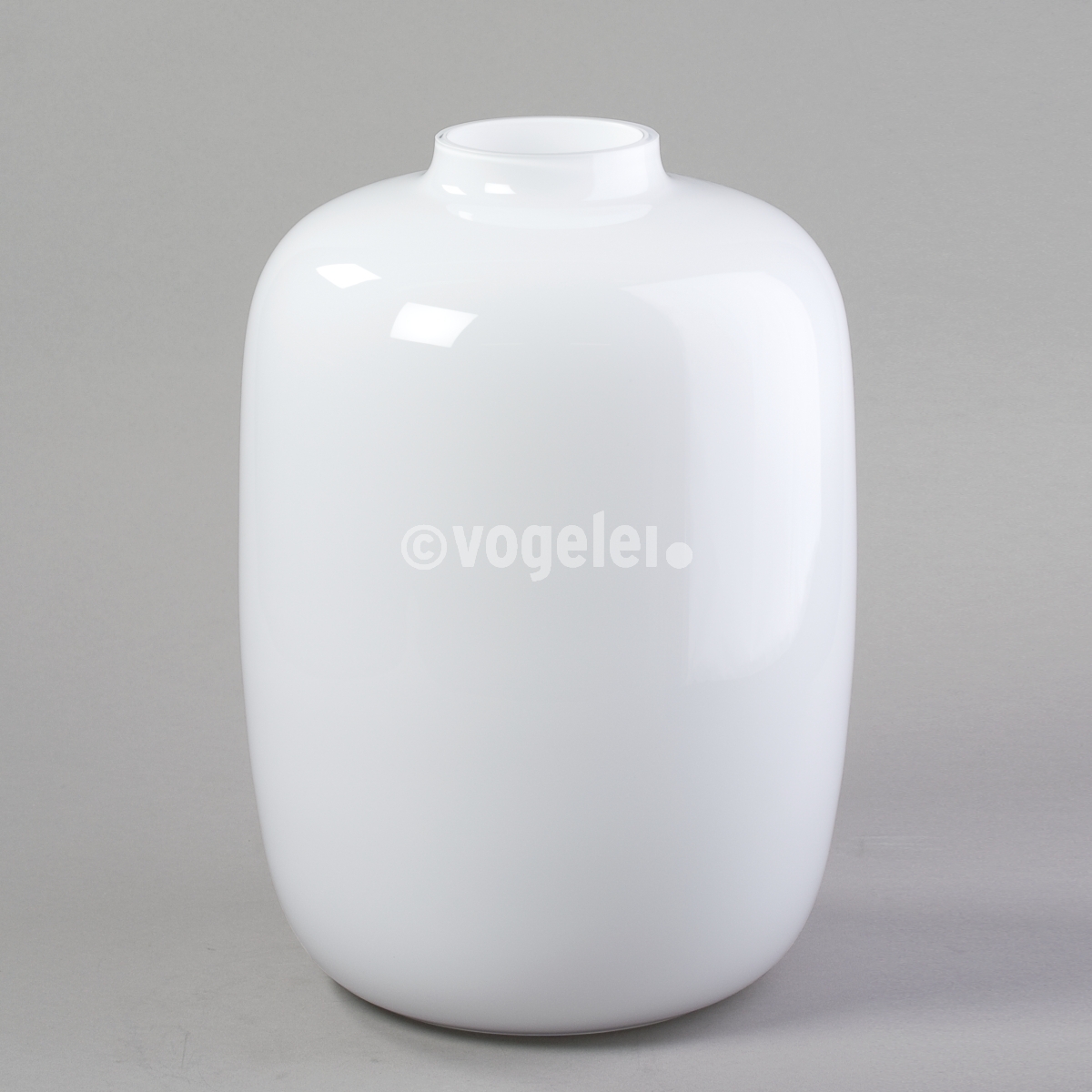 Vase Bubble, Glas, H 45 x D 33 cm, Weiss