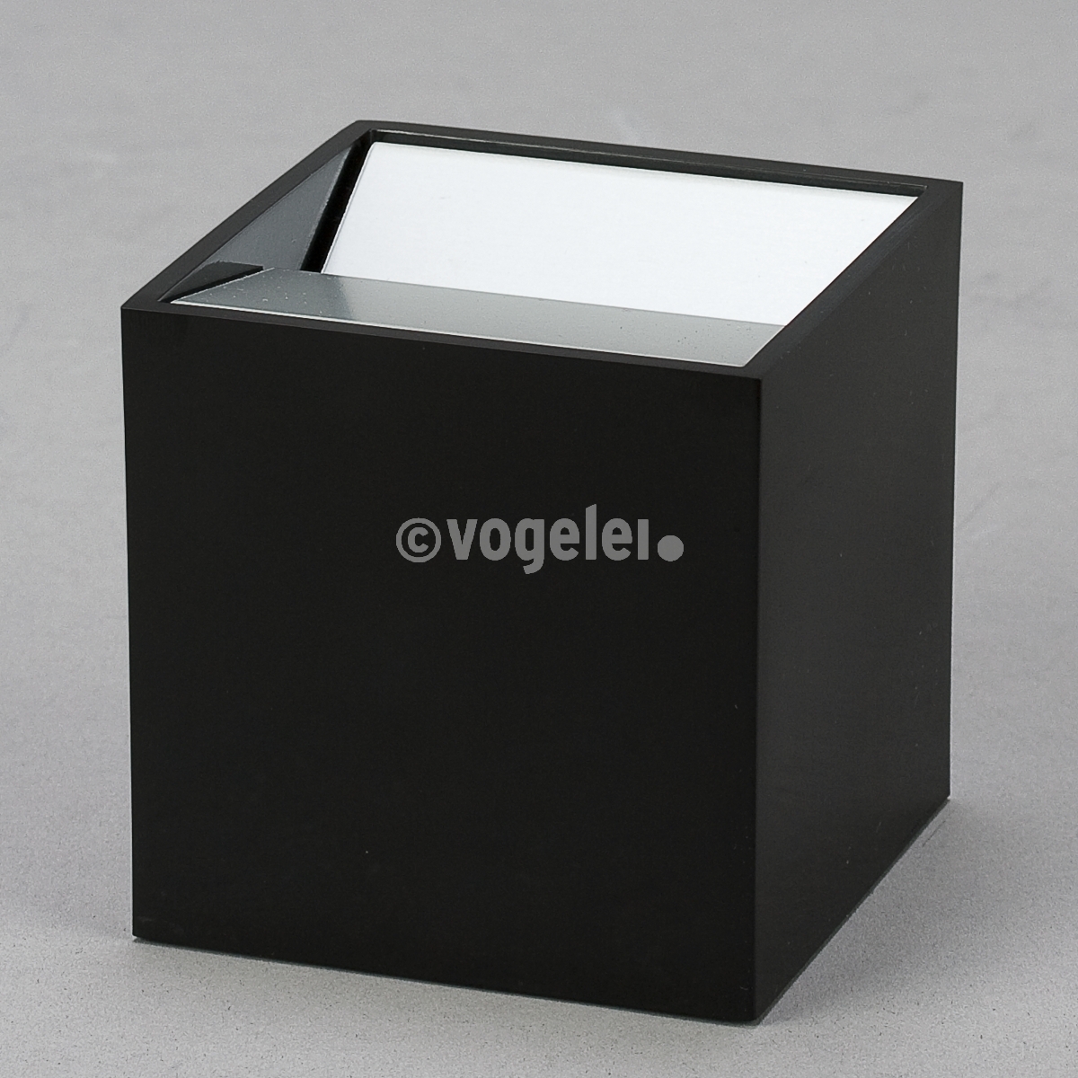 Aschenbecher Design, 8 x 8 x 8 cm, Schwarz