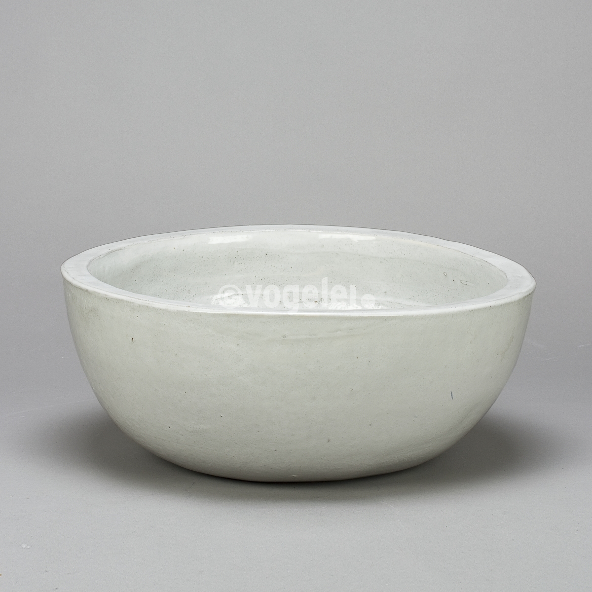 Schale Keramik, H 22 x D 50 cm, Weiss