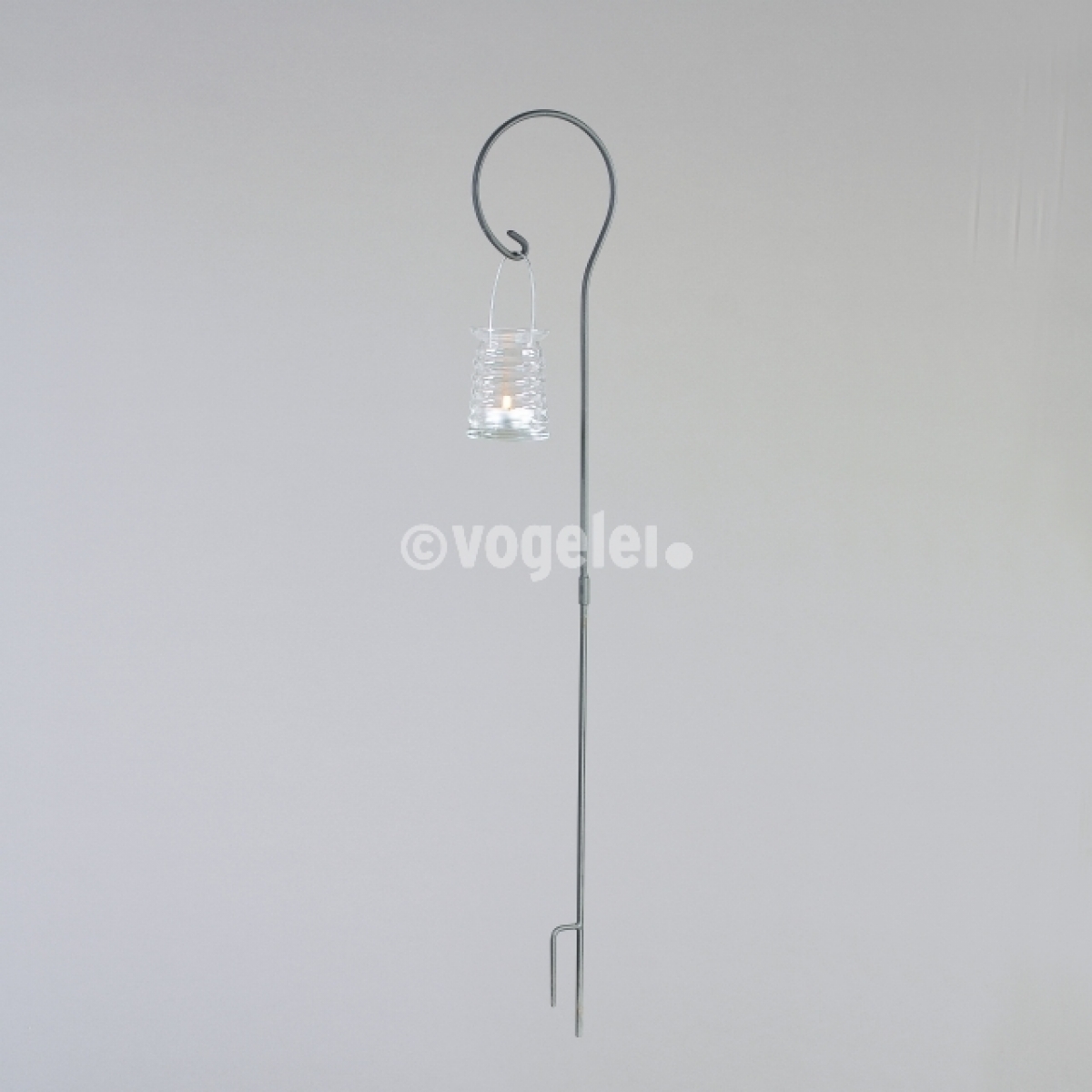 Laternenstab für Lampion, Eisen, L 110 cm, Grau