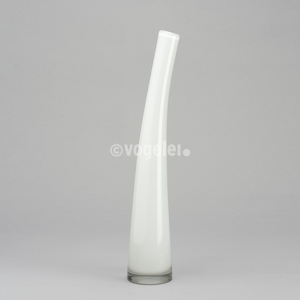 Flaschenvase 40 cm, glanz, Weiss