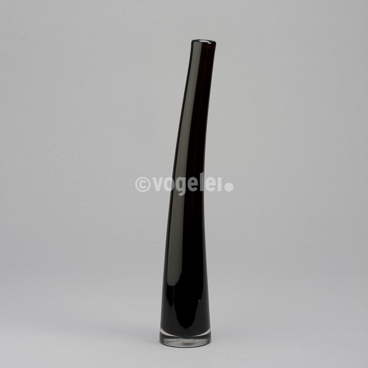 Flaschenvase 32 cm, glanz, Schwarz