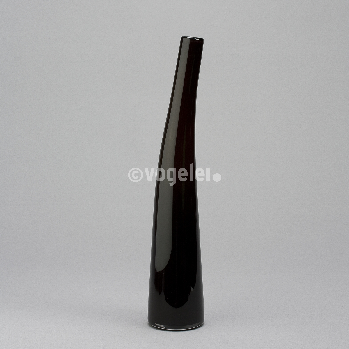 Flaschenvase 40 cm, glanz, Schwarz