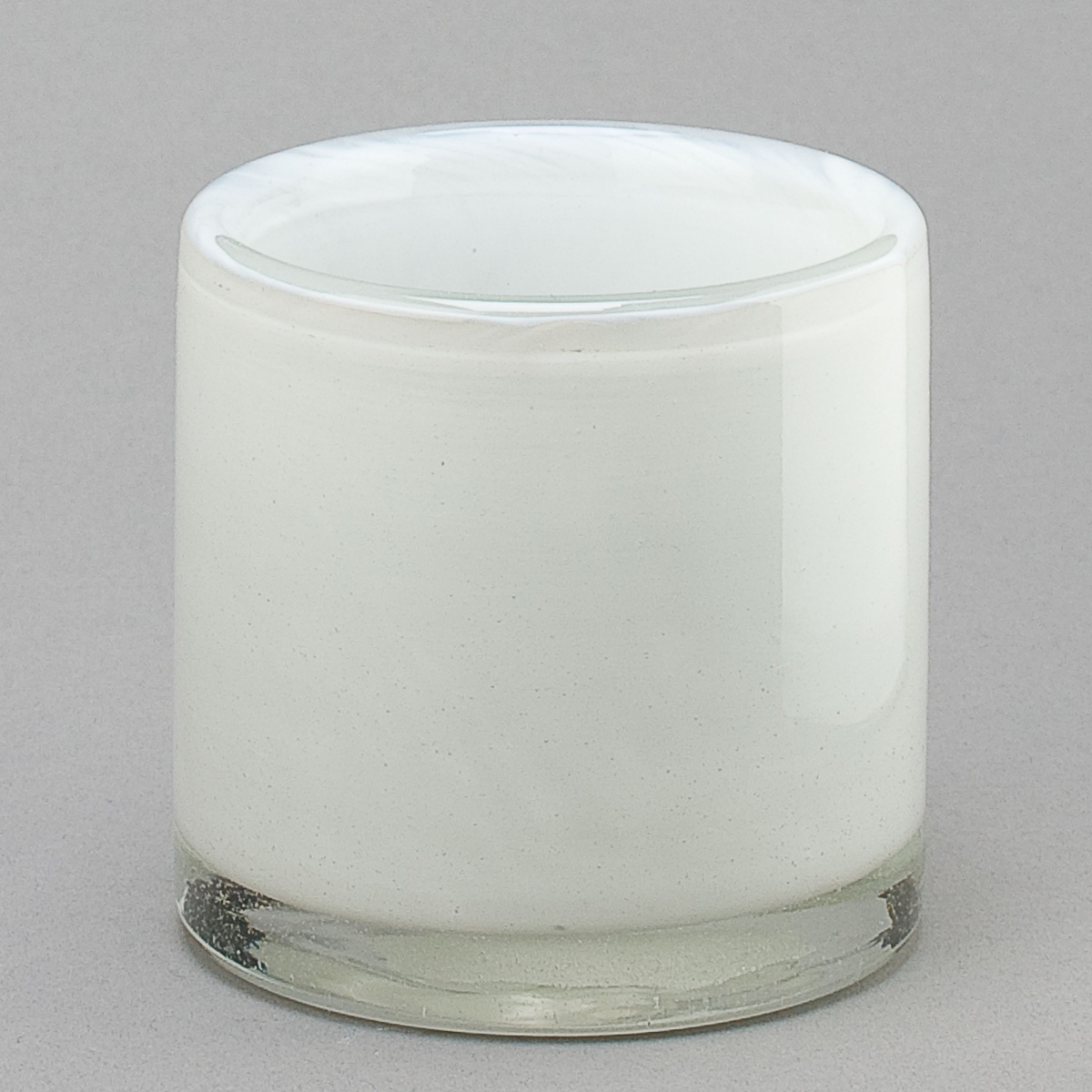 Teelichtglas Lounge, H 7 x D 7 cm, Weiss;
