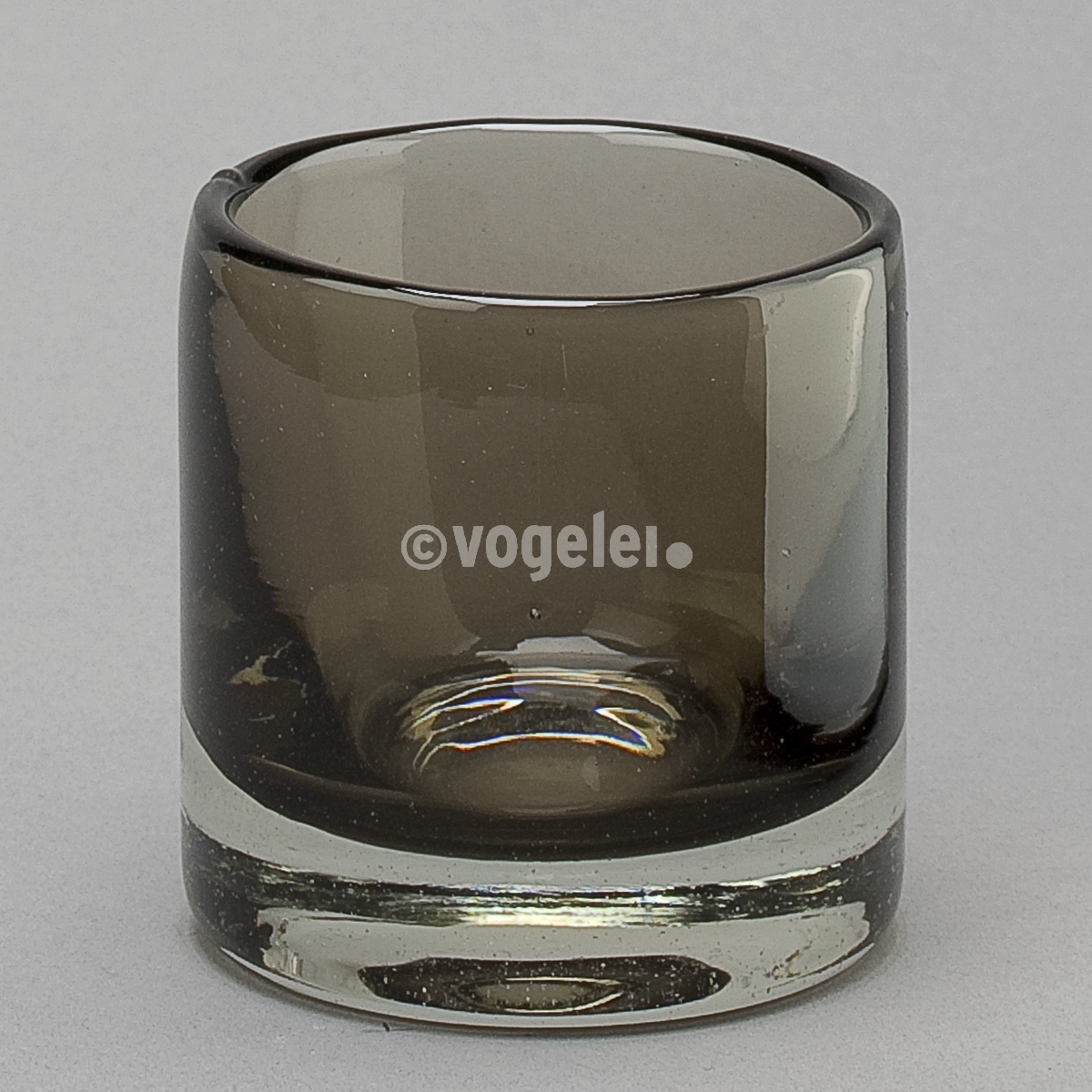 Teelichtglas Lounge, H 7 x D 7 cm, Anthrazit