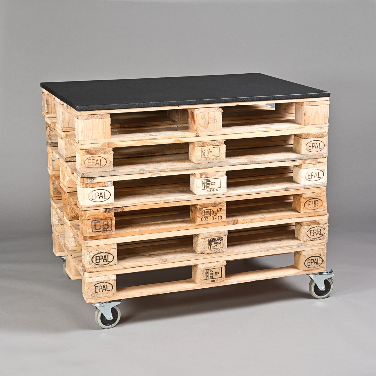 Hochtisch PALETTI, H 110 x L 120 x B 80 cm, Natur;