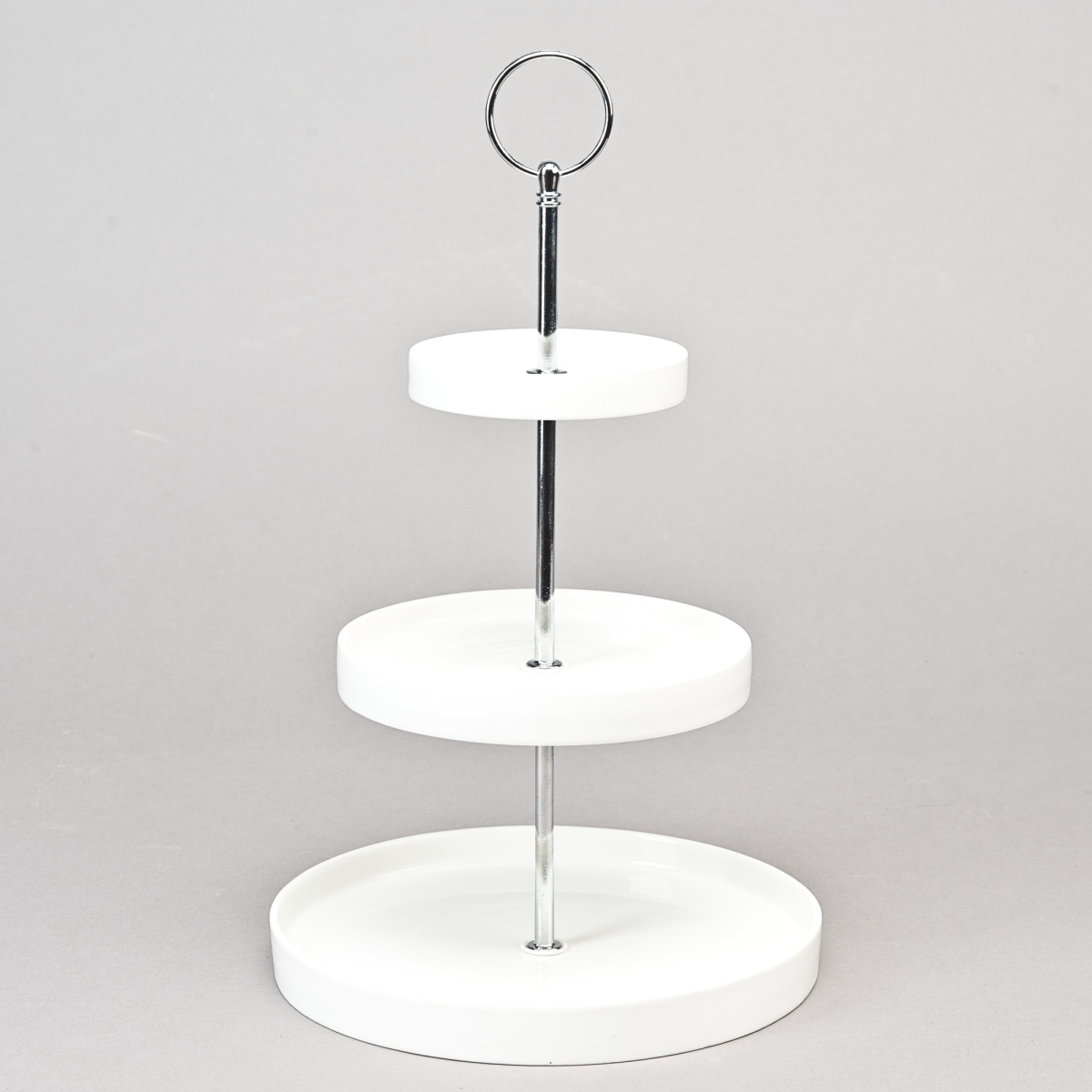 Etagere "3", H 33 x D 20 cm, Porzellan, Weiss;