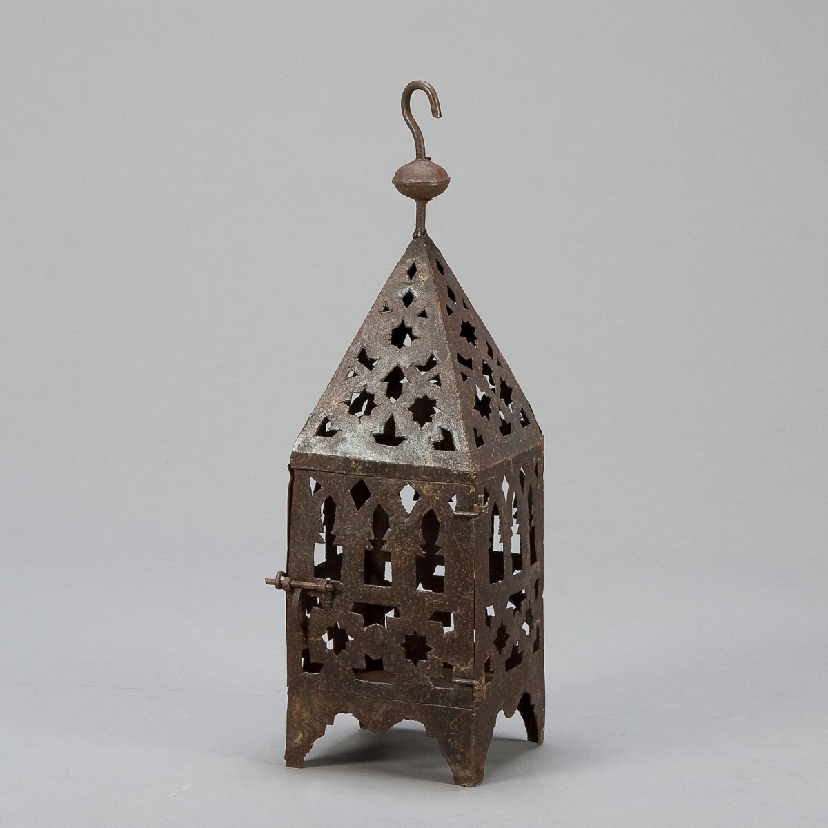 Laterne Tempel 50, Eisen, H 50 cm, Edelrost;