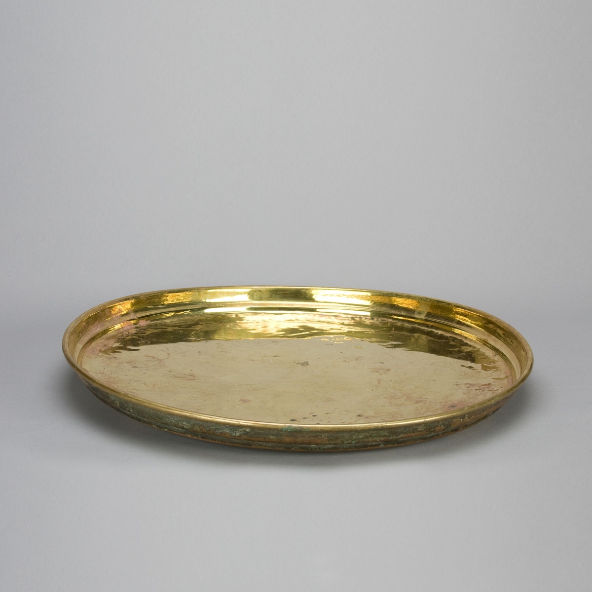 Tablett orientalisch, Messing, D 50 cm, Natur;