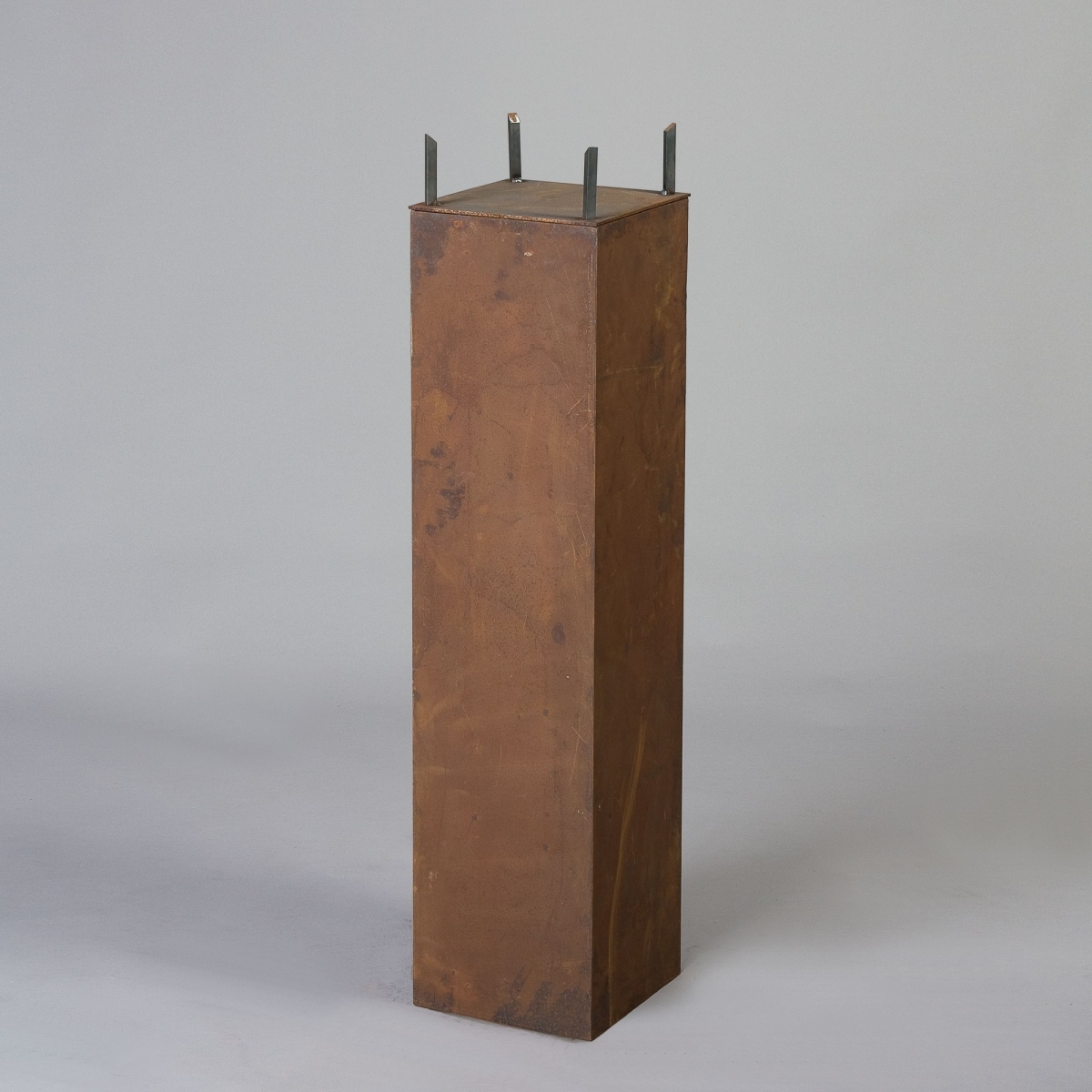 Säule, Eisenblech, H 100 x 25 x 25 cm Edelrost;