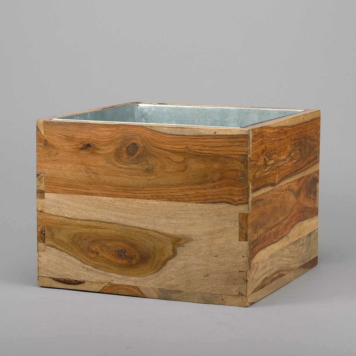Pflanzgefäss Edelholz, H 30 x 40 x 40 cm, Natur;
