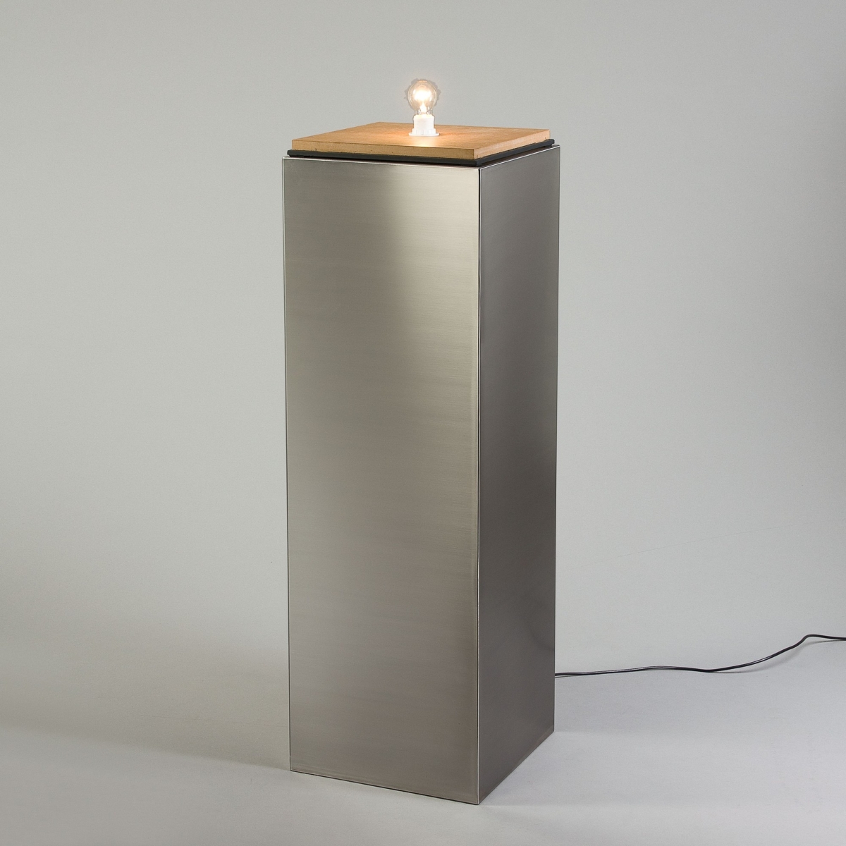 Säule Edelstahl, H 120 x 40 x 40 cm, Natur;