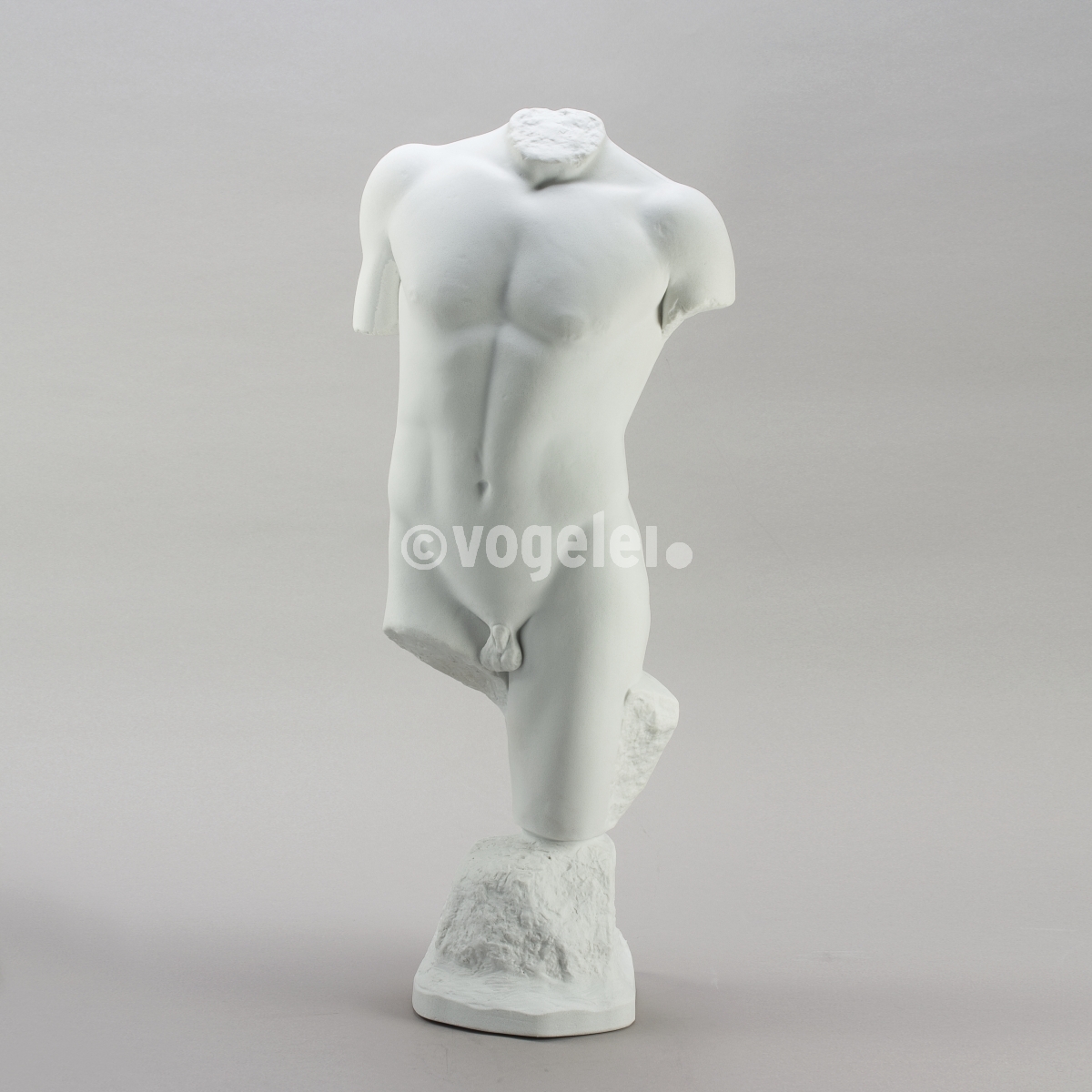 Torso Mann, Kunststoff, H 92 cm, Weiss