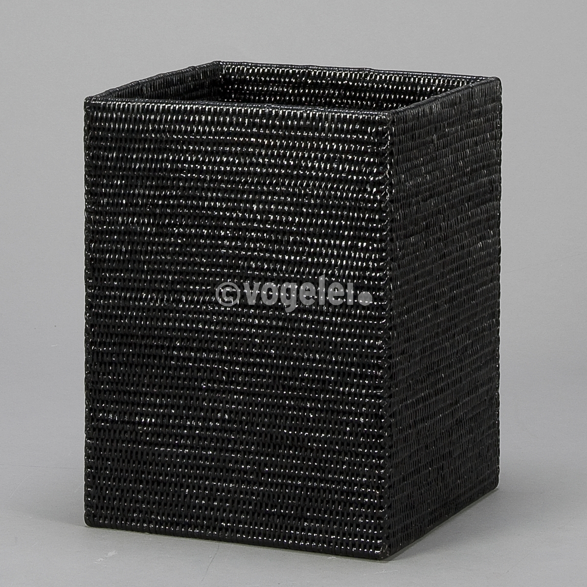 Korb, Rattan, 30 x 30 x H 40 cm, Schwarz