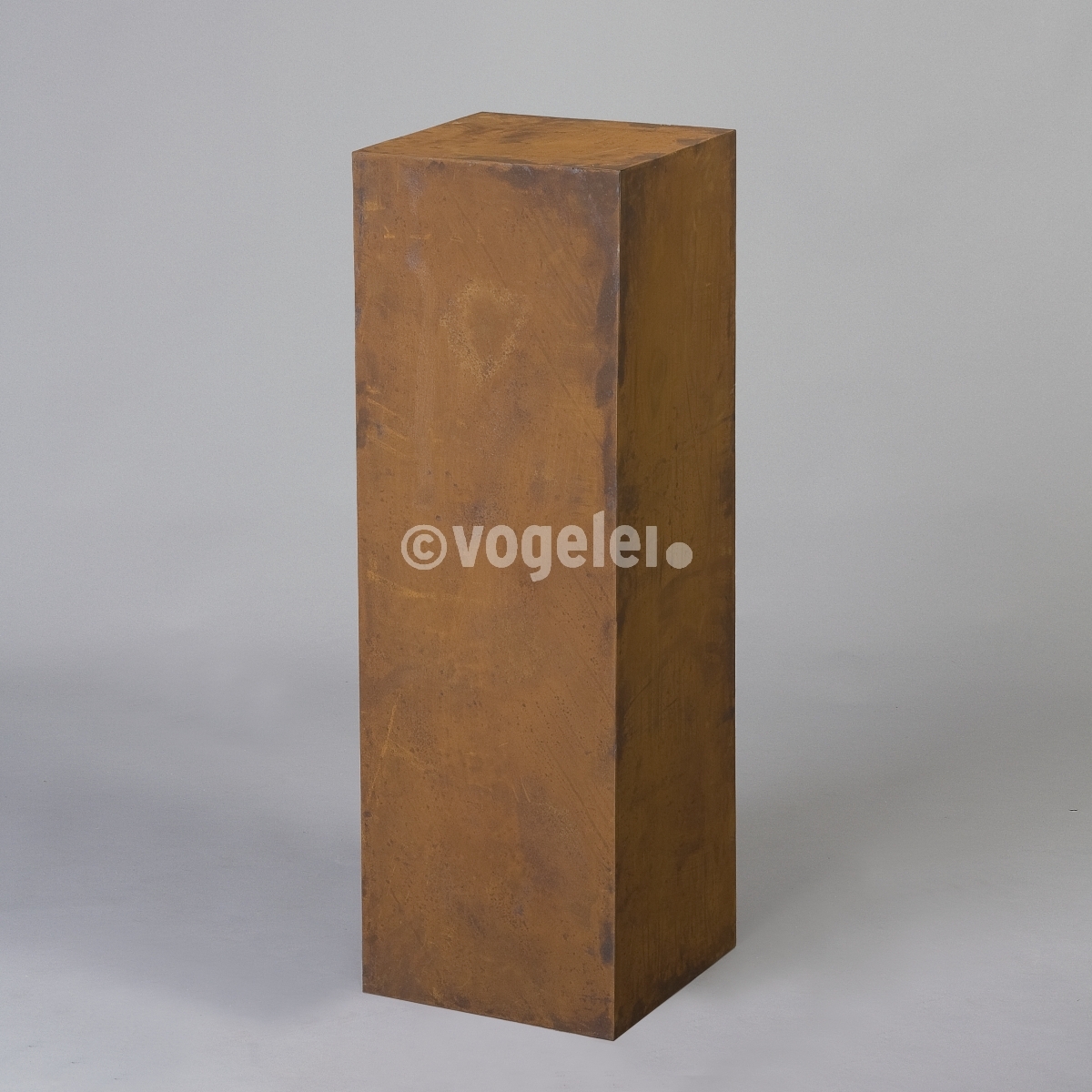 Säule, Eisenblech, H 100 x 33 x 33 cm Edelrost