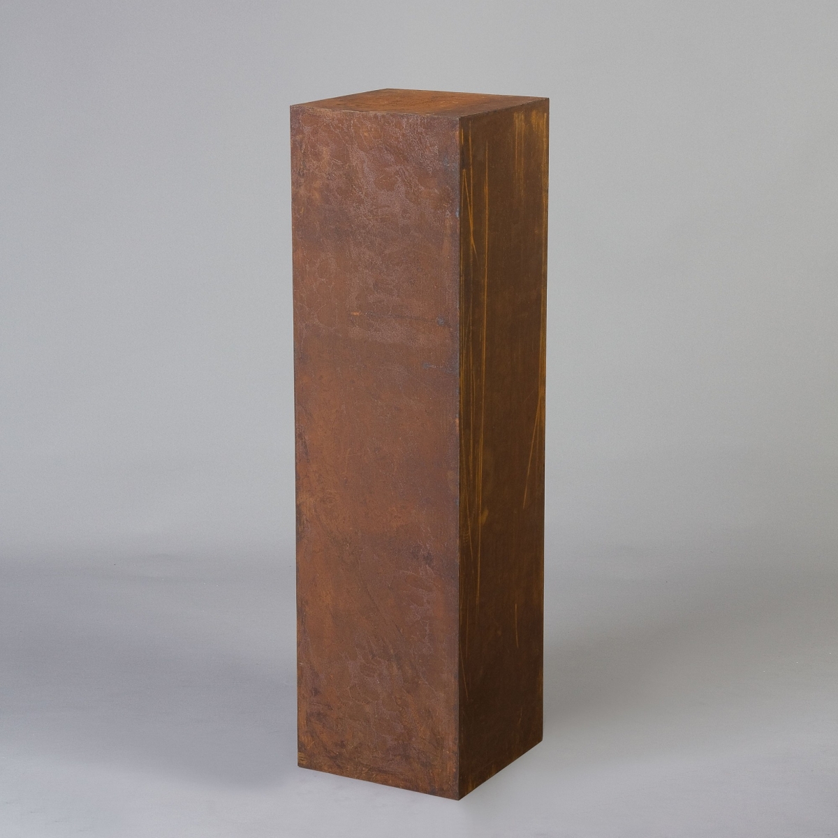 Säule, Eisenblech, H 120 x 33 x 33 cm Edelrost;