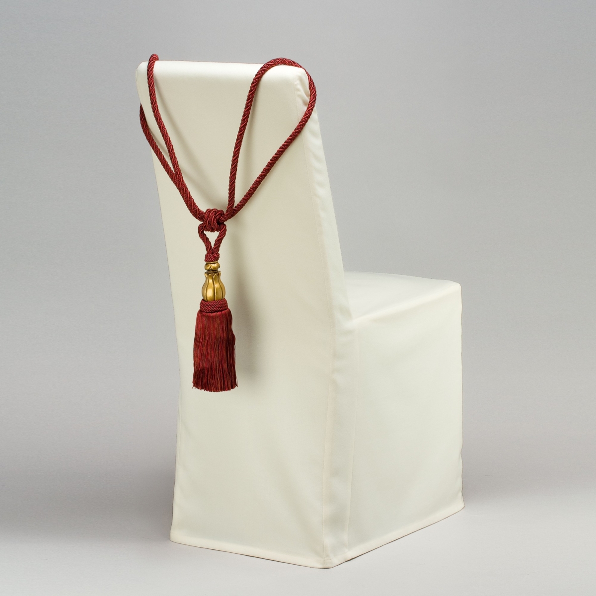 Raffhalter mit Quaste, L ca. 70 cm, Rot/Gold;