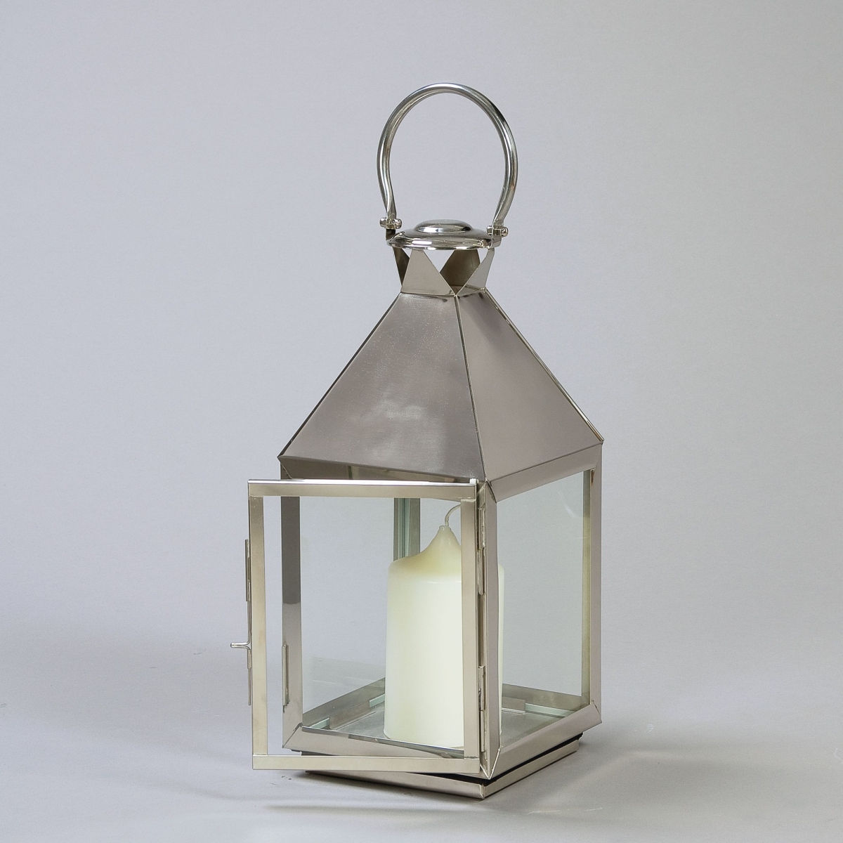 Laterne Classic, 25 x 25 x H 65 cm, Silber;