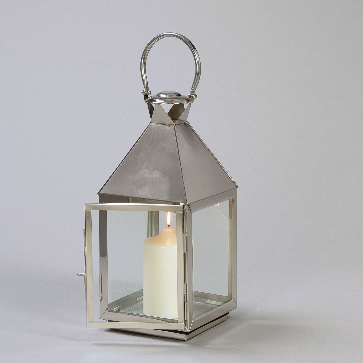 Laterne Classic, 25 x 25 x H 65 cm, Silber;