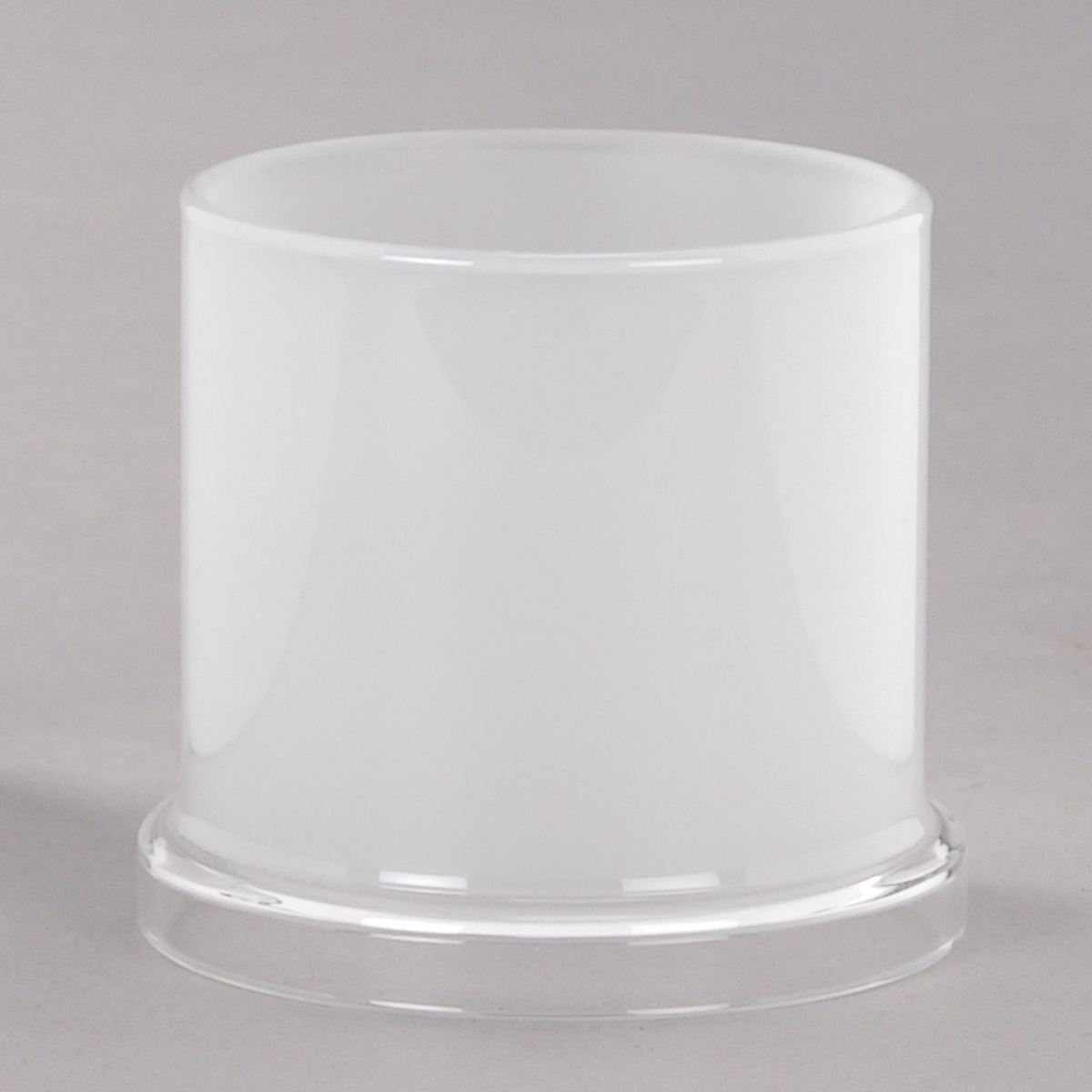 Glasstülpe für Teelichthalter Alu, H 8 x D 8 Weiss;