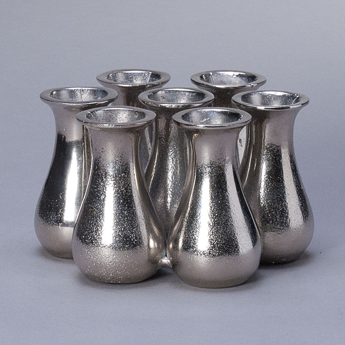 Vasenformation "Just Flowers", 7 Vasen, Silber;