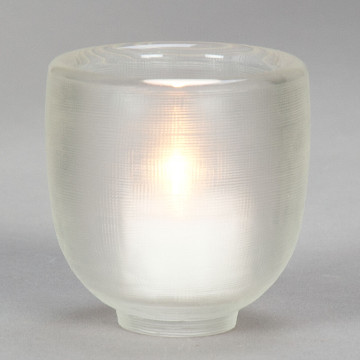 Teelichtglas "Mola small", H 6,5 cm, Klar/Struktur;