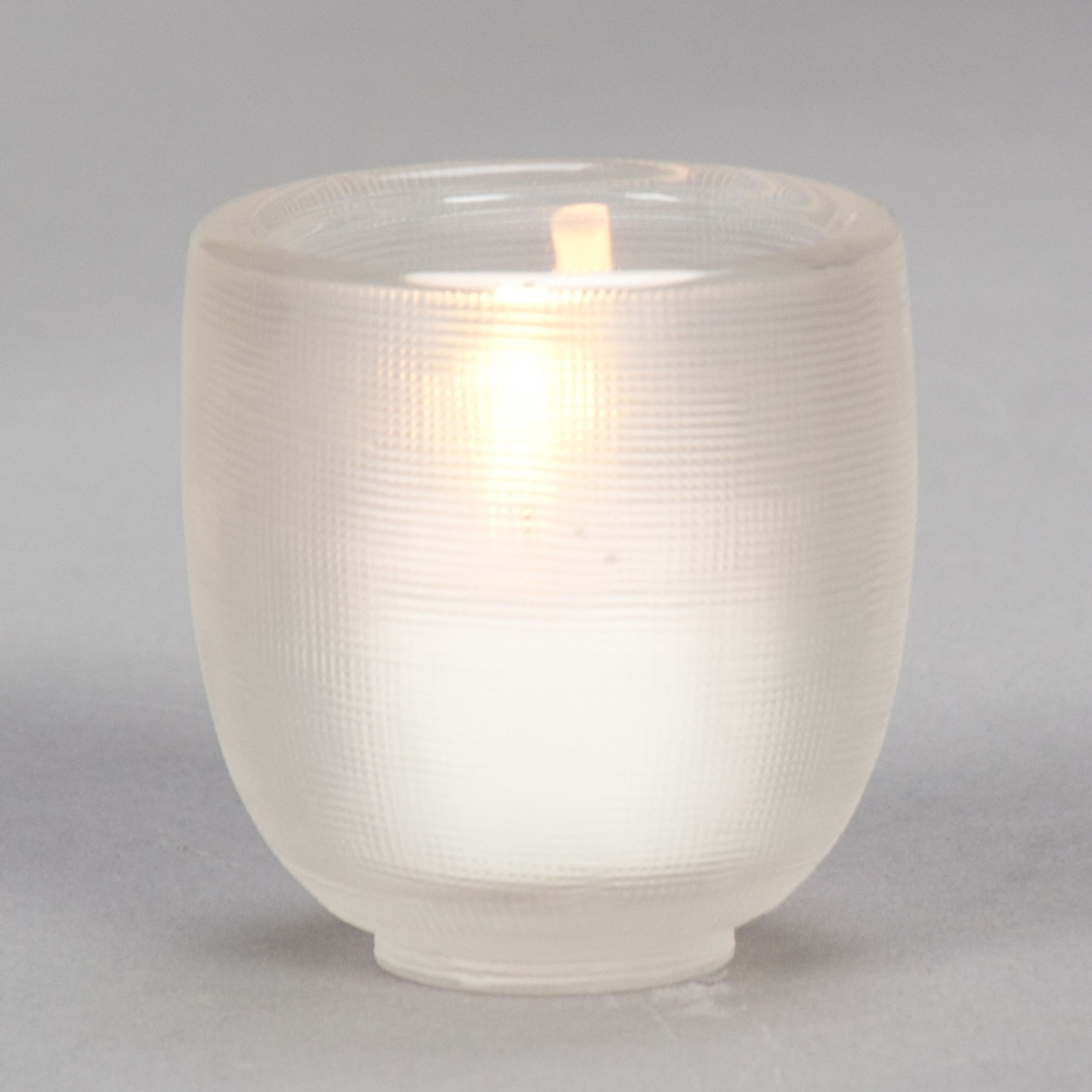 Teelichtglas "Mola big", H 8 cm, Klar/Struktur;