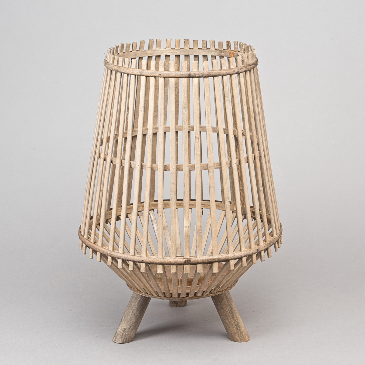 Laterne Bambus, hexagonal, H 46 x D 32 cm, Natur;