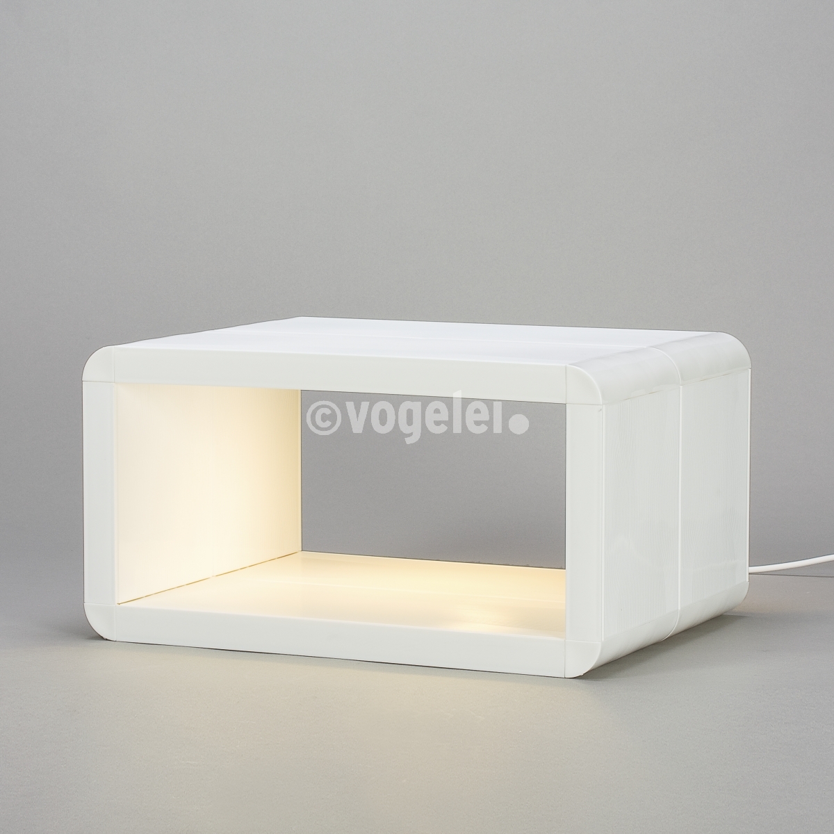 Regal Cube, Modul 1/2, beleuchtet, Weiss