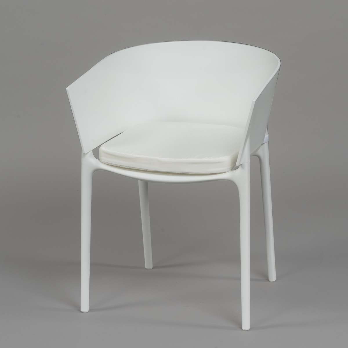 Stuhl AFRICA, mit Armlehnen, PP, Weiss;