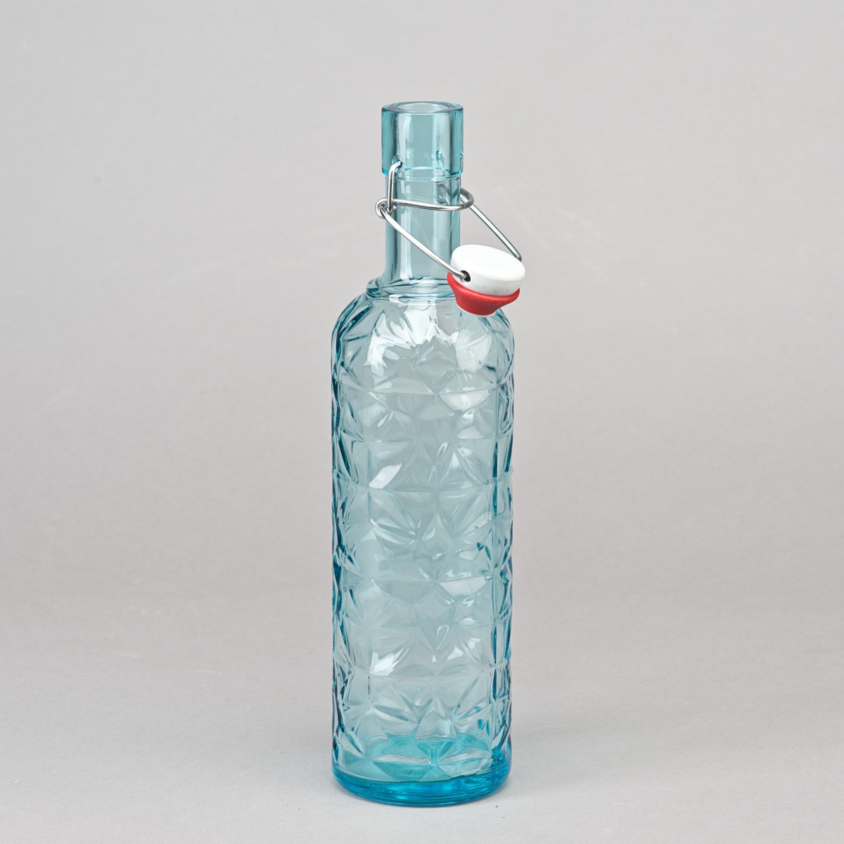 Bügelflasche Kristall, D 8,5 x H 32 cm, Blau;