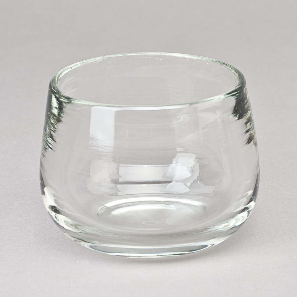 Vase/Windlicht XS, rund, H 8 x D 10 cm, Glas, Klar;