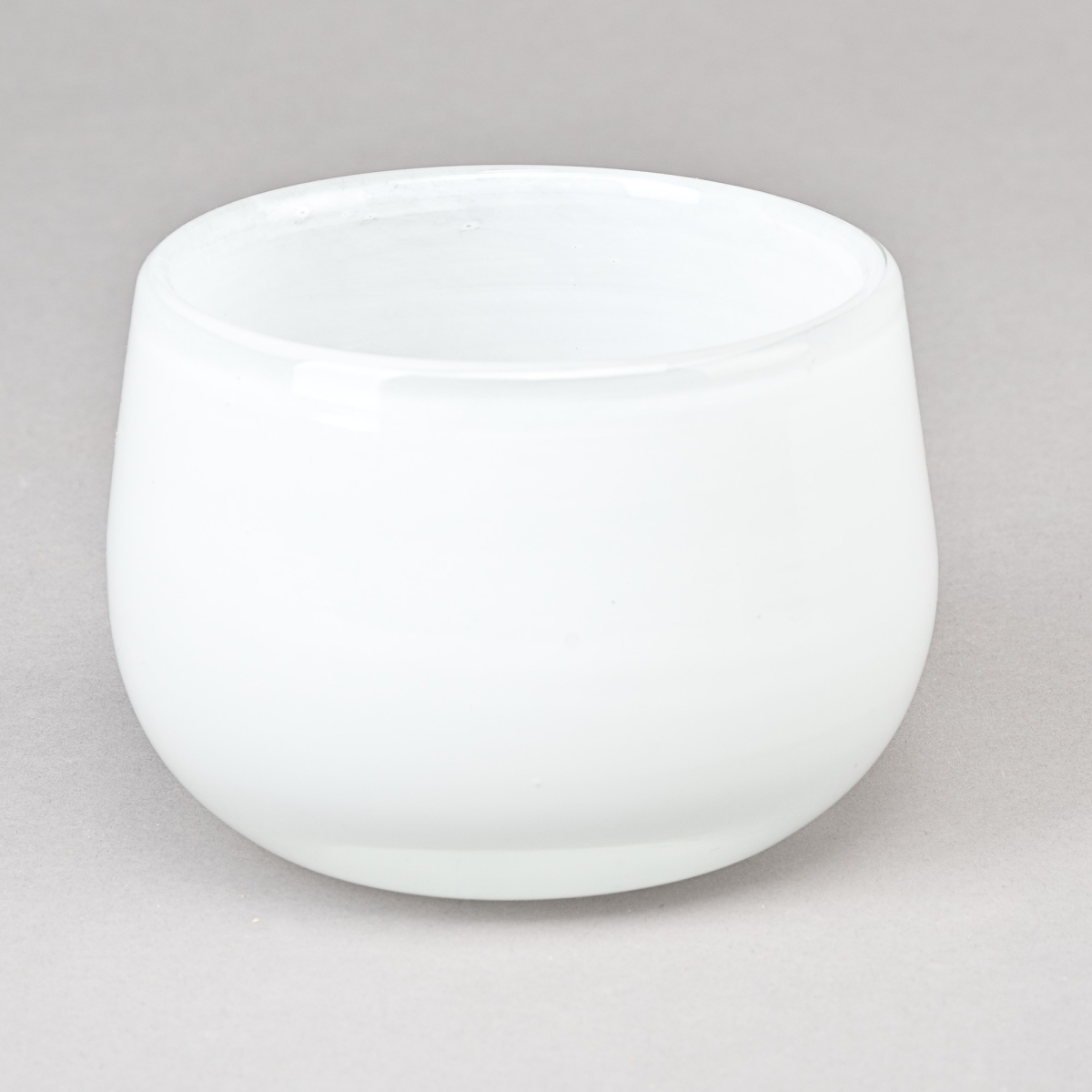 Vase/Windlicht XS, rd, H 8 x D 10 cm, Glas, Weiss;