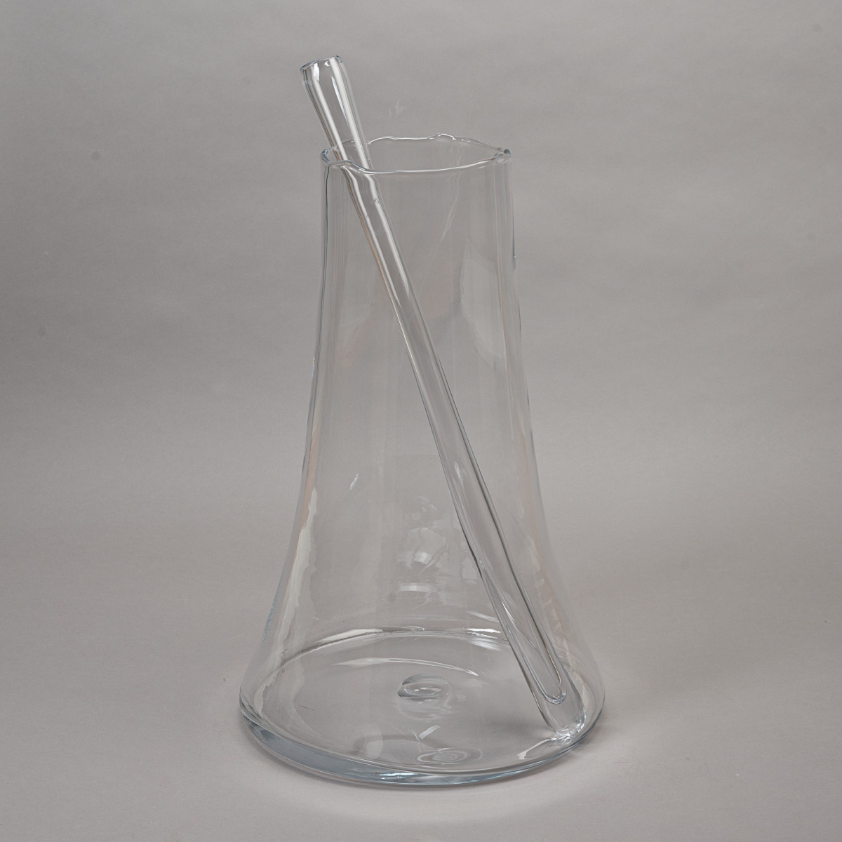 Vase EMMANUEL, H 60 x Du 40 x Do 18 cm, Glas, Klar;