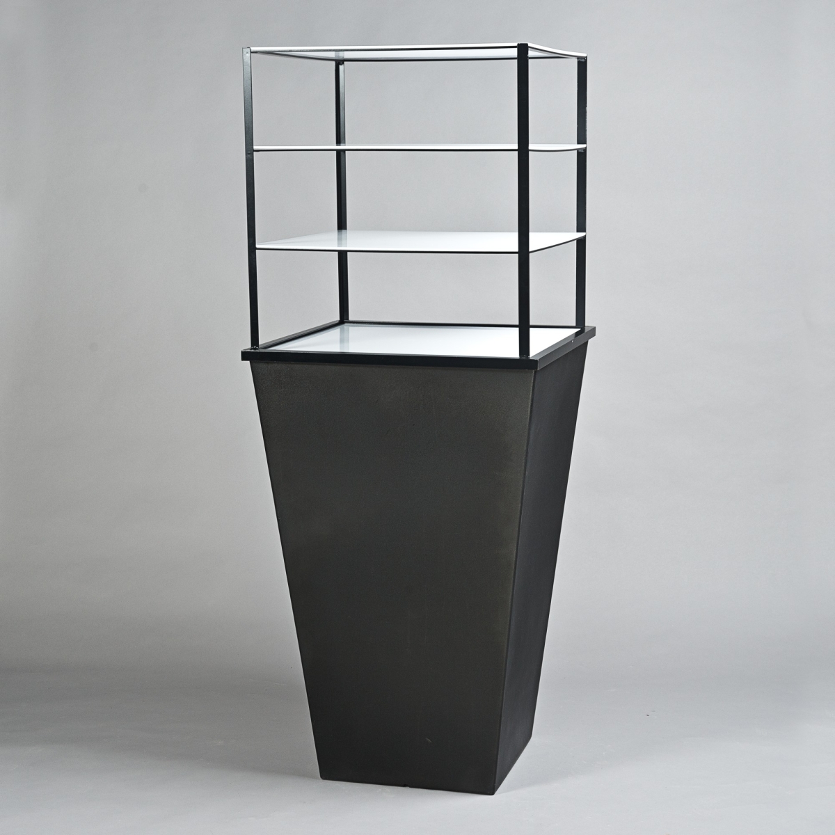 Regal-Aufsatz LOFT, 70 x 70 x H 70 cm, Schwar/Klar;