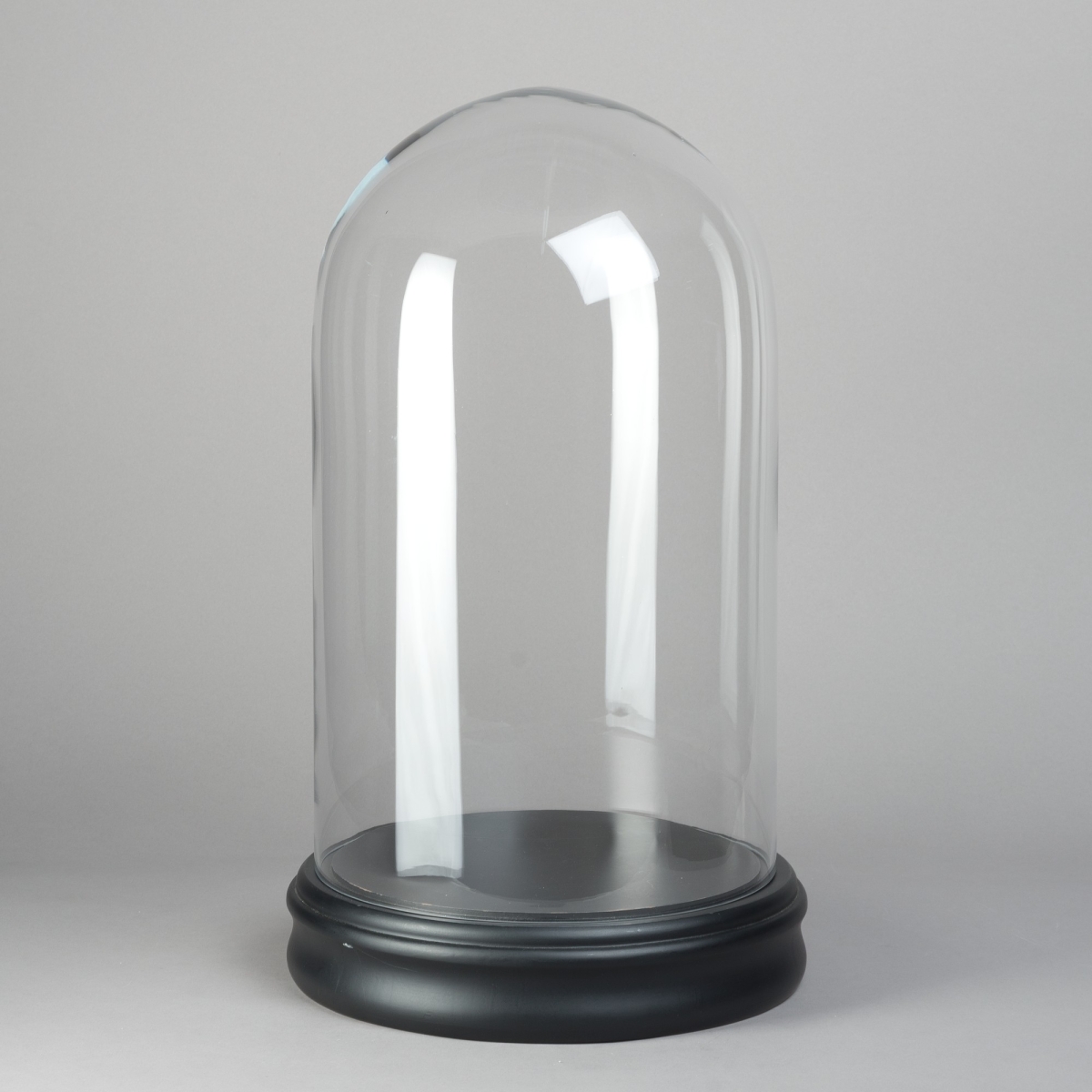 Glass-Dome, H 58 x D 34 cm, Holz, Schwarz/Glas;
