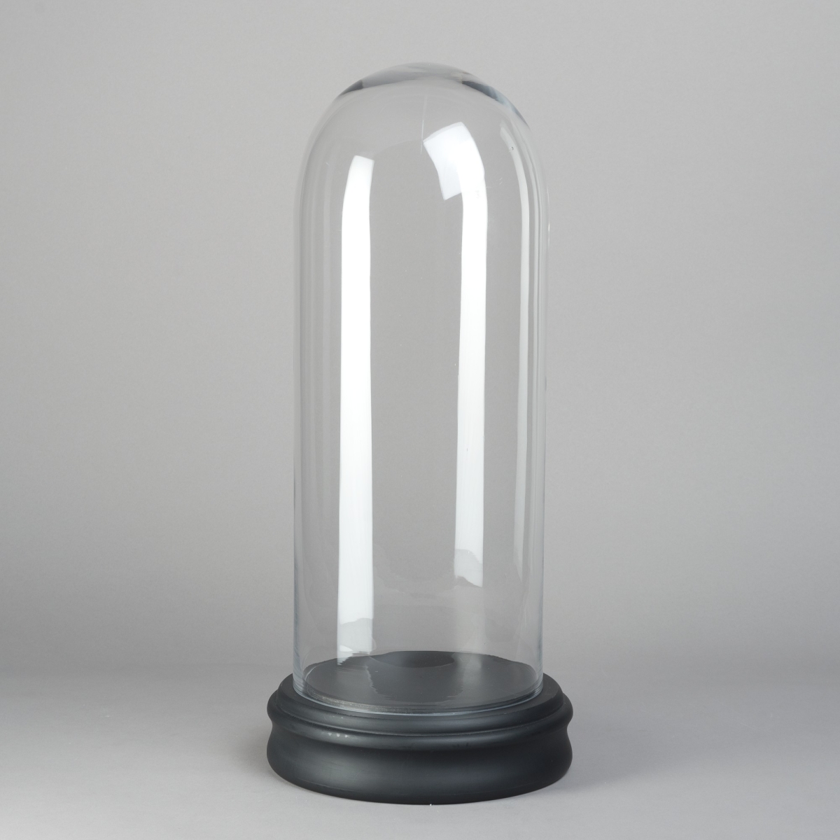 Glass-Dome, H 61 x D 25 cm, Holz, Schwarz/Glas;