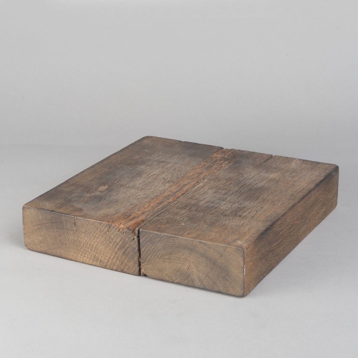 Holzplatte, 25 x 25 x H 5 cm, Graubraun;