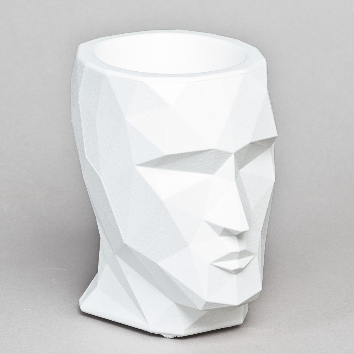 Pflanzgefäss ADAN, H 18 x B 13 cm, Weiss;